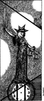 Symbol of blind justice by Don Seebach