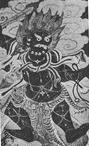 A Tibetan Temple Door Demon.